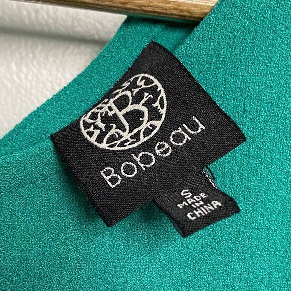 Bobeau Textured Puffy Short Sleeve Dress Green Size Small - Picture 4 of 4